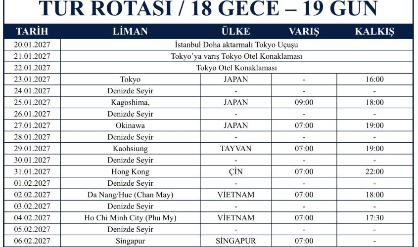SAPPHIRE PRINCESS İLE BAŞTAN SONA UZAKDOĞU Qatar Hava Yolları İle 18 Gece