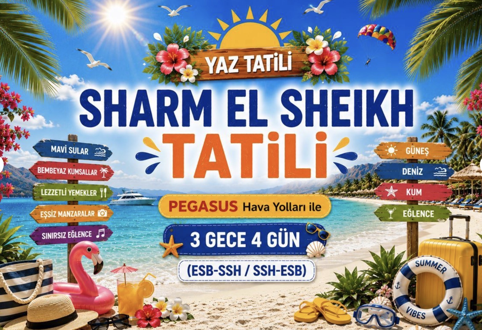 İstanbul’dan 3 Gece 4 Gün Sharm El Sheikh Turu (5 Yıldızlı Otel)